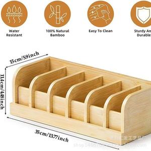 Bamboo Belt <b>Box</b> Men's Belt Display <b>Storage</b> Organizer Rectangular Standing Type <b>Drawer</b> Organizer For Wardrobe Sock Tie <b>Storage</b> - Product Image 5
