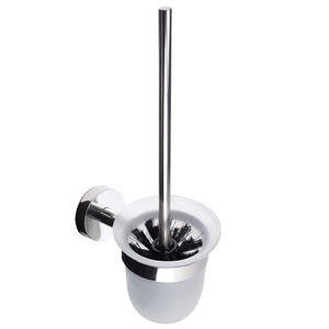 MIRA-C Kamalu porta scopino per WC a parete in acciaio, vetro opaco per uso bagno di casa alberghiera con bicchieri di plastica inossidabile - Product Image 1