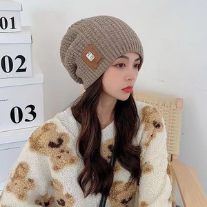 Autumn <b>Winter</b> Knit Hat Double Sided Warm Windproof Ski <b>Cap</b> <b>For</b> <b>Men</b> Women Large Head Circumference Loose Fit Stack Hat - Product Image 4