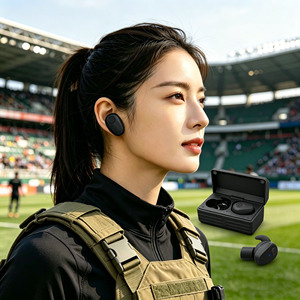 Écouteurs tactiques sans fil Bluetooth avec réduction de bruit et fonction de prise de son, connectables aux téléphones mobiles - Product Image 1