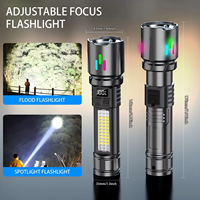 Lampe torche rechargeable multifonctionnelle 20W, haute luminosité, avec aimant, lumière latérale, étanche IP66, lampe de camping d'urgence