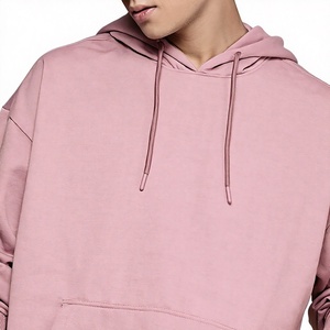Sudadera con capucha extragrande para hombre, rosa lavado, con gráfico en la manga, de algodón grueso, estilo streetwear - Product Image 5