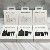 Kit chargeur PD 45W d'origine, adaptateur secteur de charge ultra-rapide, câble Type-C, sortie 5A pour accessoires de téléphone mobile Samsung Galaxy