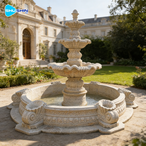 Fuente <span class=keywords><strong>de</strong></span> <span class=keywords><strong>Agua</strong></span> <span class=keywords><strong>de</strong></span> Mármol Blanco Natural <span class=keywords><strong>de</strong></span> 3 Niveles, Estilo Europeo, Hecha a Mano, <span class=keywords><strong>para</strong></span> Decoración <span class=keywords><strong>de</strong></span> Jardín y Exteriores <span class=keywords><strong>de</strong></span> Villas - Product Image 5