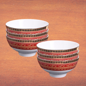 Bols à soupe en porcelaine de luxe-OEM Bols à riz et à soupe de qualité restaurant 5 étoiles-Design non métallique et élégant - Product Image 6