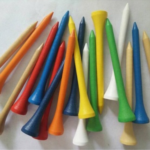 Stock bunte leere hölzerne <span class=keywords><strong>Golf</strong></span>-T-Shirts Farb größe gemischt 83mm 70mm 54mm 42mm Bambus-<span class=keywords><strong>Golf</strong></span>-T-Shirts.