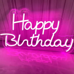 Hochwertige Crazy in Love Benutzer definierte Acryl Zeichen Alles Gute zum Geburtstag Neonlicht für Diwali Party Dekoration Niedriger Ausverkaufs preis - Product Image 1