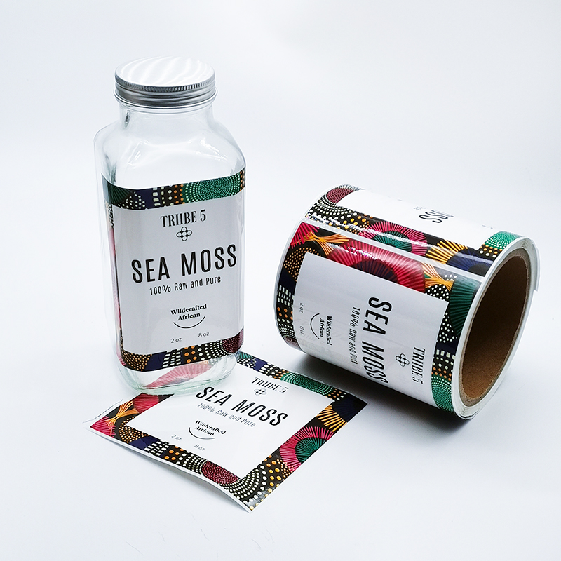 Glossy Custom Print Waterproof Cosmetic Roll Label Sticker For Plastic Bottle