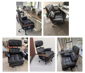 Ghế văn phòng da thật, thiết kế công thái học, ghế giám đốc có chức năng ngả lưng, ghế làm việc tại nhà với hỗ trợ lưng và thắt lưng - Product Image 2