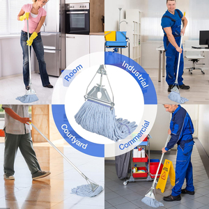 Ricarica di ricambio <span class=keywords><strong>per</strong></span> mop a tubo in microfibra commerciale di grandi dimensioni altamente assorbente con estremità ad anello - Product Image 6