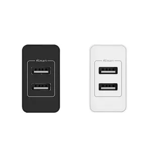 Multi Port USB Charger 24W 5V 4.8A 2-Pack Dual Port Wall Charger Adapter USB Charger Block With Foldable Plug