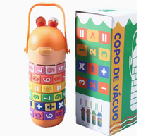 Botol Minum Anak Digital Puzzle Anti Bocor untuk Anak Laki-laki dan Perempuan, Botol Minum Anti Pecah