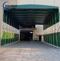 Auvent de garage rétractable pliable en toile imperméable pour l'extérieur, avec structure en acier
