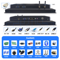Panel PC industrial Android personalizado de 10,4 pulgadas a prueba de agua con alto brillo 800 Nit 1000 Nits Pantalla táctil de montaje en panel integrado