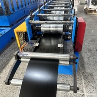 Máquina perfiladora de tejas de acero coloreado para canalones de lluvia, controlada por PLC, para motores y bombas.