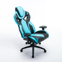 Chaise de bureau grande taille avec coussin extra large et dossier inclinable, chaise de jeu Bluetooth robuste