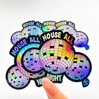 Bonne vente Logo personnalisé impression double face autocollants hologramme étiquette adhésive étanche résistant aux UV autocollant holographique découpé à l'emporte-pièce