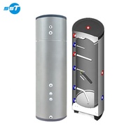 Réservoir DHW 200l Pompe à chaleur autoportante Chaudières air-eau Eau chaude Acier inoxydable Bobine personnalisée ou avec bobine