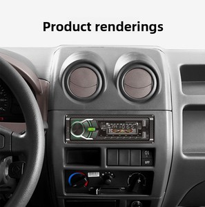 Lecteur MP3 universel 1 DIN, émetteur FM, BT, AUX, USB, autoradio avec écran LED, télécommande et chargeur de voiture - Product Image 3