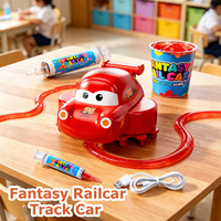 Jouet de piste de slime DIY, véhicule électrique rechargeable 3,7 V, ensemble de piste éducatif pour enfants, vente en gros d'ensembles de pistes de voitures jouets
