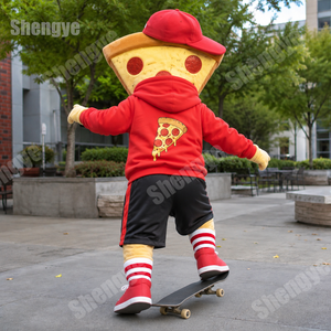 Costume da Mascotte Pizza in Peluche Personalizzato OEM del Marchio Shengye, Personaggio Alimentare Divertente per Eventi Commerciali e Marketing del Brand - Product Image 3