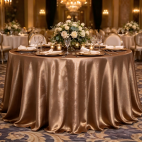 Nappe élégante en jacquard, tissu imperméable, housse de table ronde, vente en gros pour mariage, fête, restaurant, usage domestique