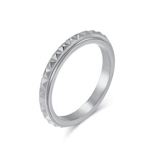 Fashion <b>Rings</b> Titanium Steel Pyramid Pattern Rotating Couple Index Finger <b>Ring</b> Unisex Gift Jewelry Gold Rose Gold Black Silver - Product Image 5