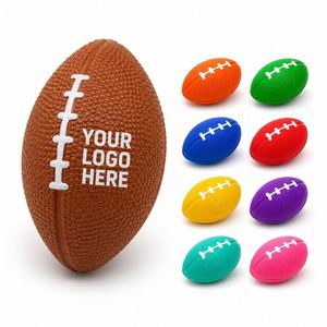 Custom Sports Events Brand PU Foam Football Stress Relief Toy Soft Slow <b>Rebound</b> Rugby Shape Squeeze Ball Promotional Gift - Product Image 1