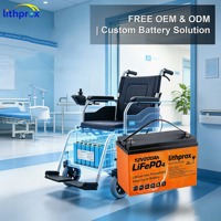 Batterie au lithium LiFePO4 12V200AH de haute qualité pour fauteuil roulant électrique, haute densité énergétique, haute efficacité pour véhicule de mobilité, CE RoHS UL