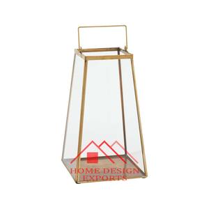 Decoración interior y exterior Estilo único Hoteles Piso Vela Linterna Precios baratos Latón antiguo T Luz Vela Linterna - Product Image 4