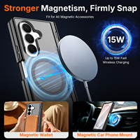 Étui Premium Mat Souple pour Samsung Z Fold 8 Ultra avec Support Arrière Dissimulé, Protection d'Écran et Charnière Magnétique