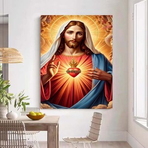 <span class=keywords><strong>Pintura</strong></span> en lienzo de Jesucristo <span class=keywords><strong>renacentista</strong></span>, decoración de pared para el hogar, iglesia, hogar, oficina, colgante de pared - Product Image 5