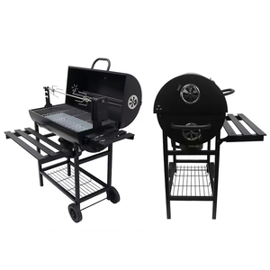 Modern Dış Mekan Partisi Elektrikli Izgara ve Döner Seti Kömürlü Barbeküler Çelik Varil Barbekü Izgarası Tavuk Döndürme Özelliğiyle - Product Image 3
