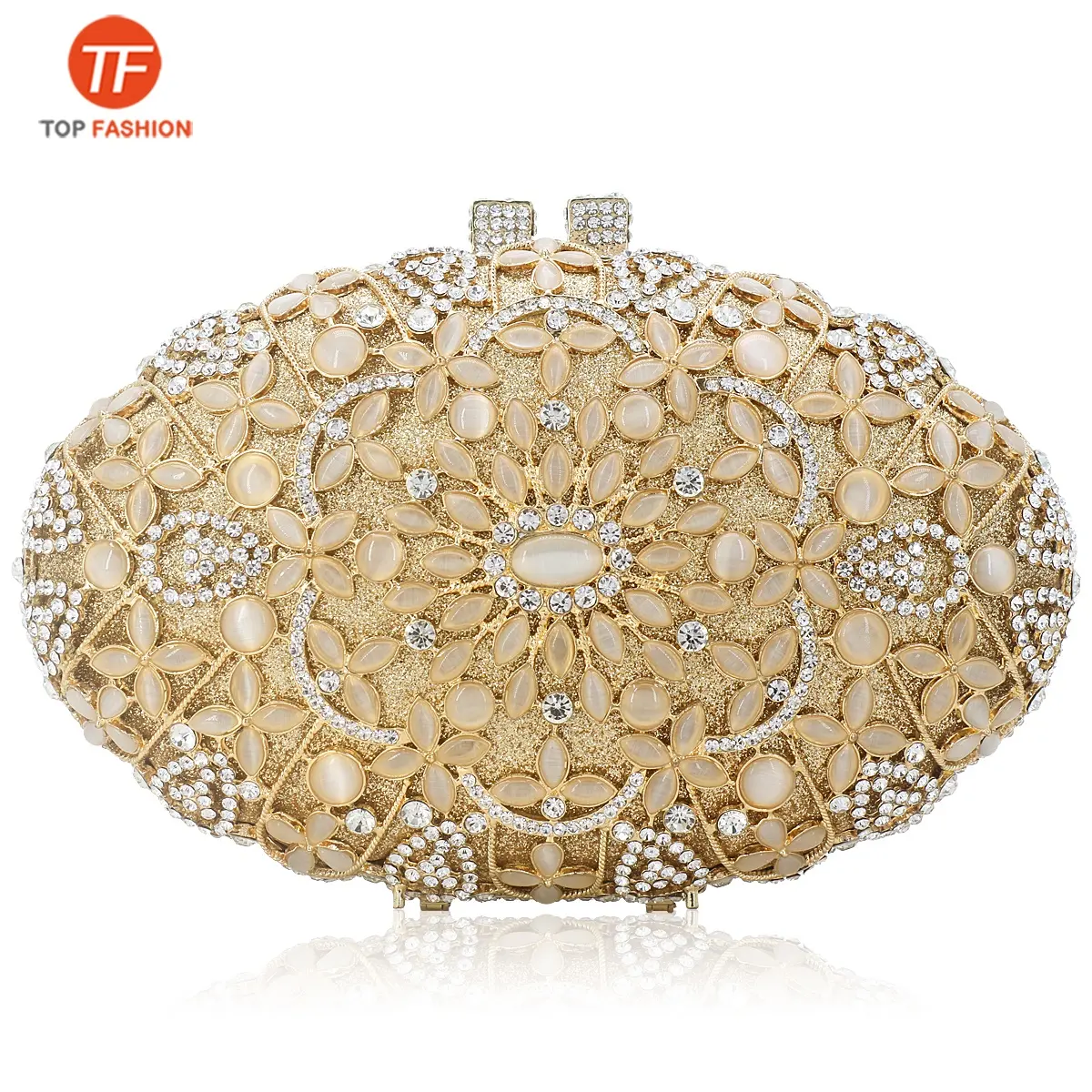 Factory wholesales Beautiful Opal Evening Bag Crystal Rhinestone Clutch Purse Expensive Evening Handbag for Party