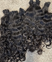 Lot de Cheveux Humains Indiens Bruts en Gros, Tissage de Cheveux Vierges Bruts à Cuticules Alignées, Extensions de Cheveux Humains Double Trame Économiques