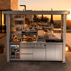 Cocina Exterior de Lujo de Acero Inoxidable 304 con Carpa, Parrilla a Gas, Fregadero, Refrigerador y <span class=keywords><strong>Asador</strong></span> para Patio Trasero - En Stock en EE. UU. - Product Image 4