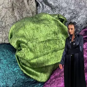 OEM ODM woven abaya shirt fabric comfortable textile satin 100polyester crinkle fabric crepe