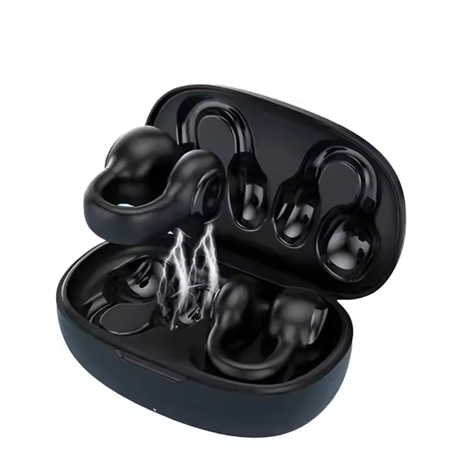 M30s Bone Conduction Earphone BT V5.3 Ear Clip Earring Wireless Headphones Sports Headsets Ear Hook Earbuds with Music