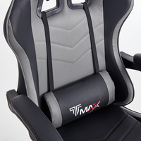 Chaise de jeu pivotante en similicuir PU pour bureau et PC, avec hauteur réglable et inclinaison