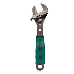 Clé à molette réglable Baolian de qualité industrielle, à mâchoires dentelées métriques, en acier à haute teneur en carbone, avec poignée antidérapante - Product Image 5