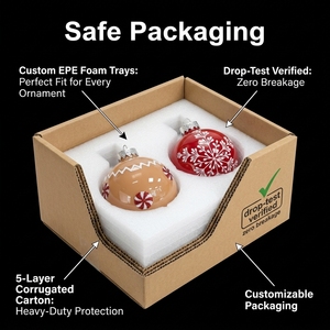 Boules de Noël <span class=keywords><strong>en</strong></span> <span class=keywords><strong>verre</strong></span> <span class=keywords><strong>soufflé</strong></span> à la main de 10 cm pour la décoration de l'arbre, impression de logo personnalisée, vente <span class=keywords><strong>en</strong></span> gros de boules <span class=keywords><strong>en</strong></span> <span class=keywords><strong>verre</strong></span> artisanales - Product Image 5