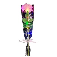 Fleurs artificielles en soie lumineuses à LED, bouquet de roses lumineuses, cadeau pour la Saint-Valentin, la fête des mères, décoration de la maison, centre de table pour mariage, décoration de fête