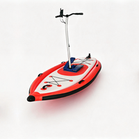 Planche de SUP gonflable à pédales pour la pêche côtière en eau douce avec hélice, en PVC Drop Stitch durable, à propulsion par pédales