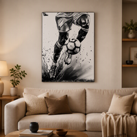Peinture à l'huile Art Déco 100% faite à la main sur toile de coton 450 GSM avec cadre, tailles personnalisées pour usage domestique et commercial