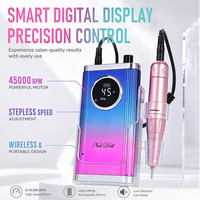 Taladro de Uñas Portátil Recargable de 45000 RPM, 4000 mAh, Tipo C, Máquina Profesional para Pulir Uñas para Salón y Hogar