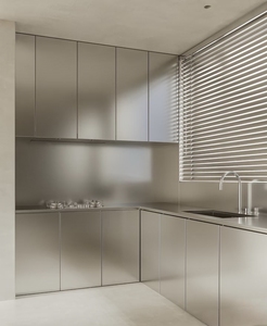 Lastra in Acciaio Inox Spazzolato 85% con Finitura Sabbiata Color Oro Tè Opaco per Piani di <span class=keywords><strong>Lavoro</strong></span> e Preparazione Alimenti - Product Image 5