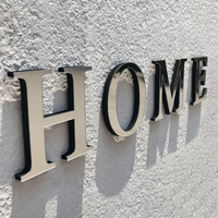 Autocollants muraux à effet 3D en acrylique, 26 lettres anglaises, avec miroir, pour la décoration de maison