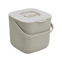 Seau à Compost carré en plastique familial avec couvercle de filtre seau à ordures cuisine bac à Compost conteneur seau pour comptoir de cuisine