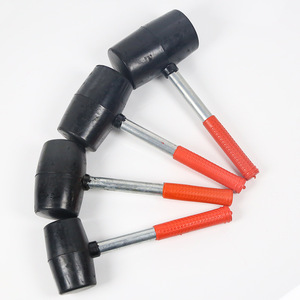 Rubber Mallet Black Head Steel Handle Orange Grip For Tile Installation And Renovation <b>Tools</b> - Product Image 1