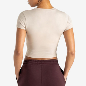 100% Cotton Lightweight Eco Friendly Womens <b>Crop</b> Top Breathable Casual Wear Trendy Style Women <b>Crop</b> Top <b>T</b> <b>Shirts</b> for Summer - Product Image 4